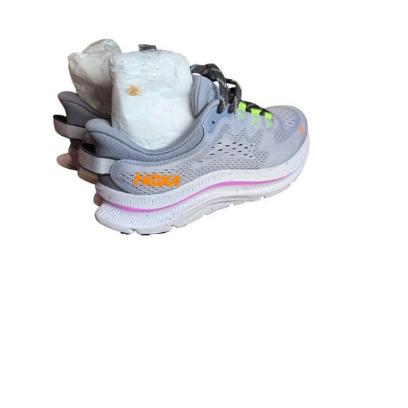 Women's Hoka One One Kawana 2 Gray Orange Athletic Shoes Size 6 - Picture 3 of 6